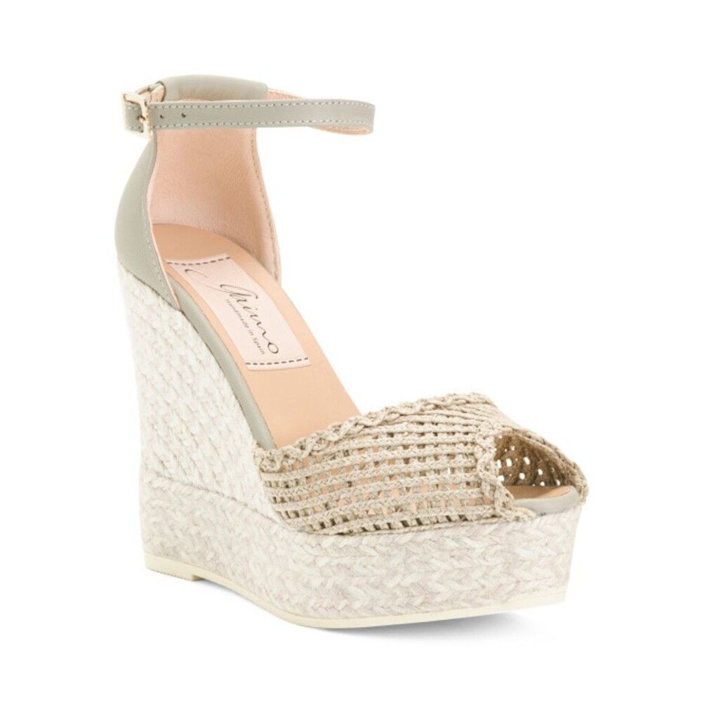 Gaimo Susan Cordela Open Toe Wedge Espadrilles
